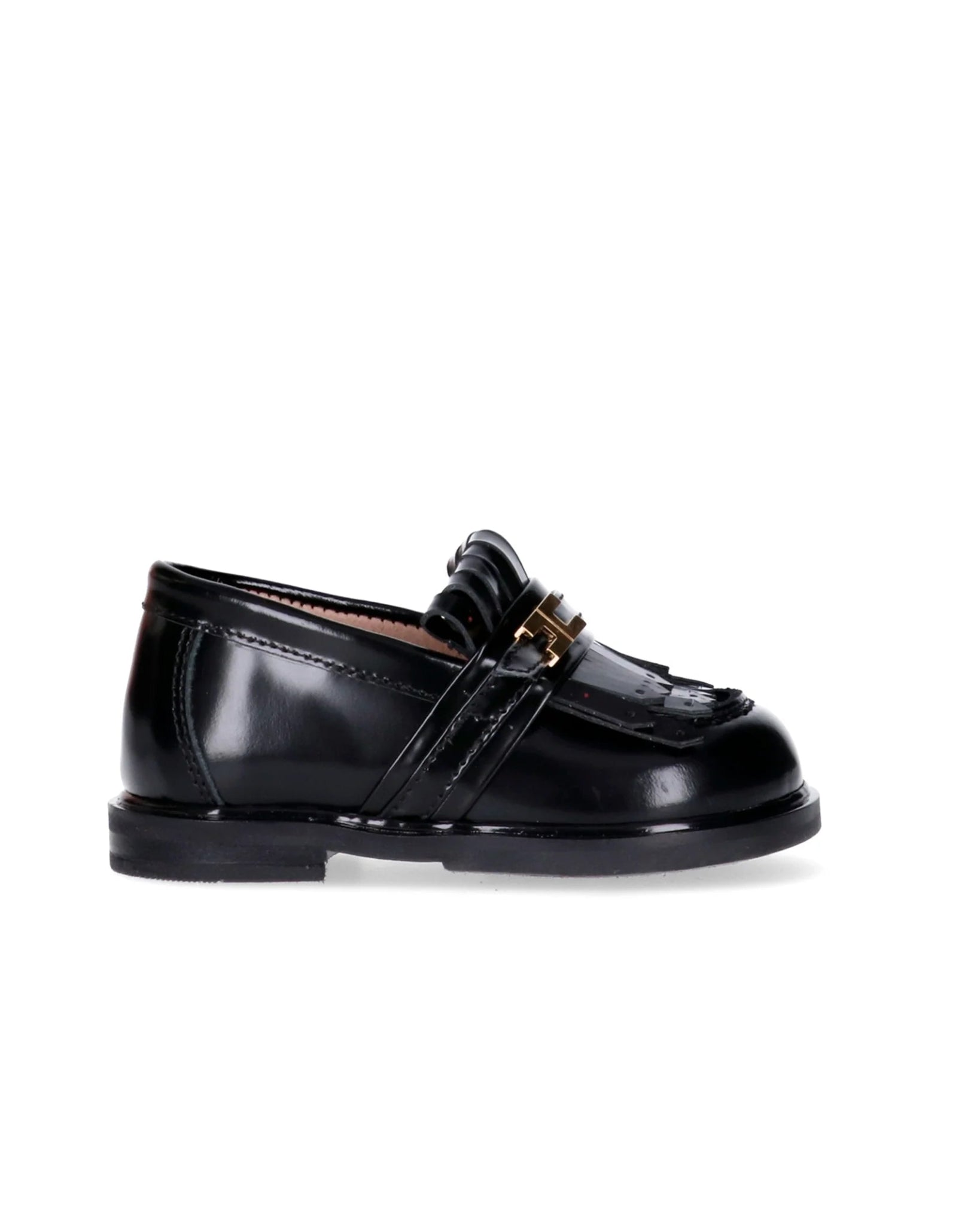 MOCASSINO CON FRANGE NERO ELISABETTA FRANCHI - Angel Luxury