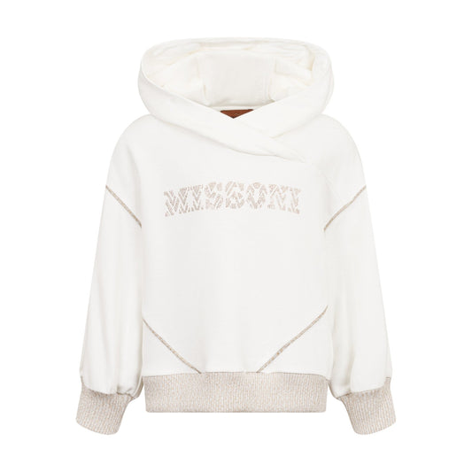 MX4A70 FELPA BIANCA CON LOGO CON STRASS MISSONI - Angel Luxury