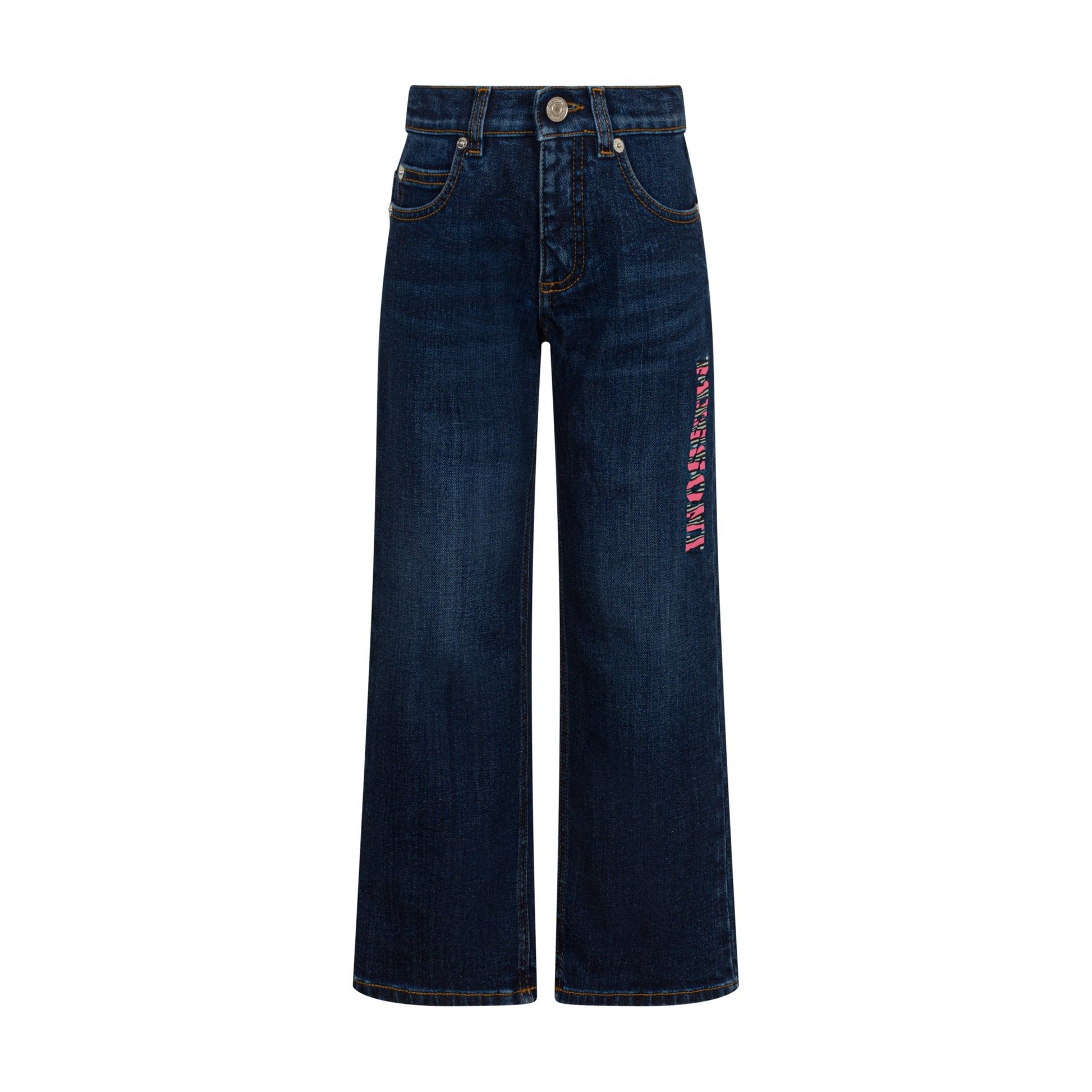 MX6B00 JEANS A ZAMPA CON LOGO ROSA MISSONI - Angel Luxury