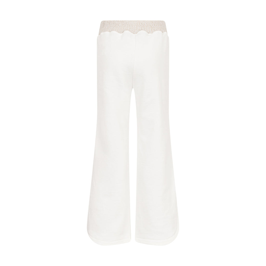 MX6B60 PANTALONE BIANCO A ZAMPA CON LOGO IN STRASS MISSONI - Angel Luxury