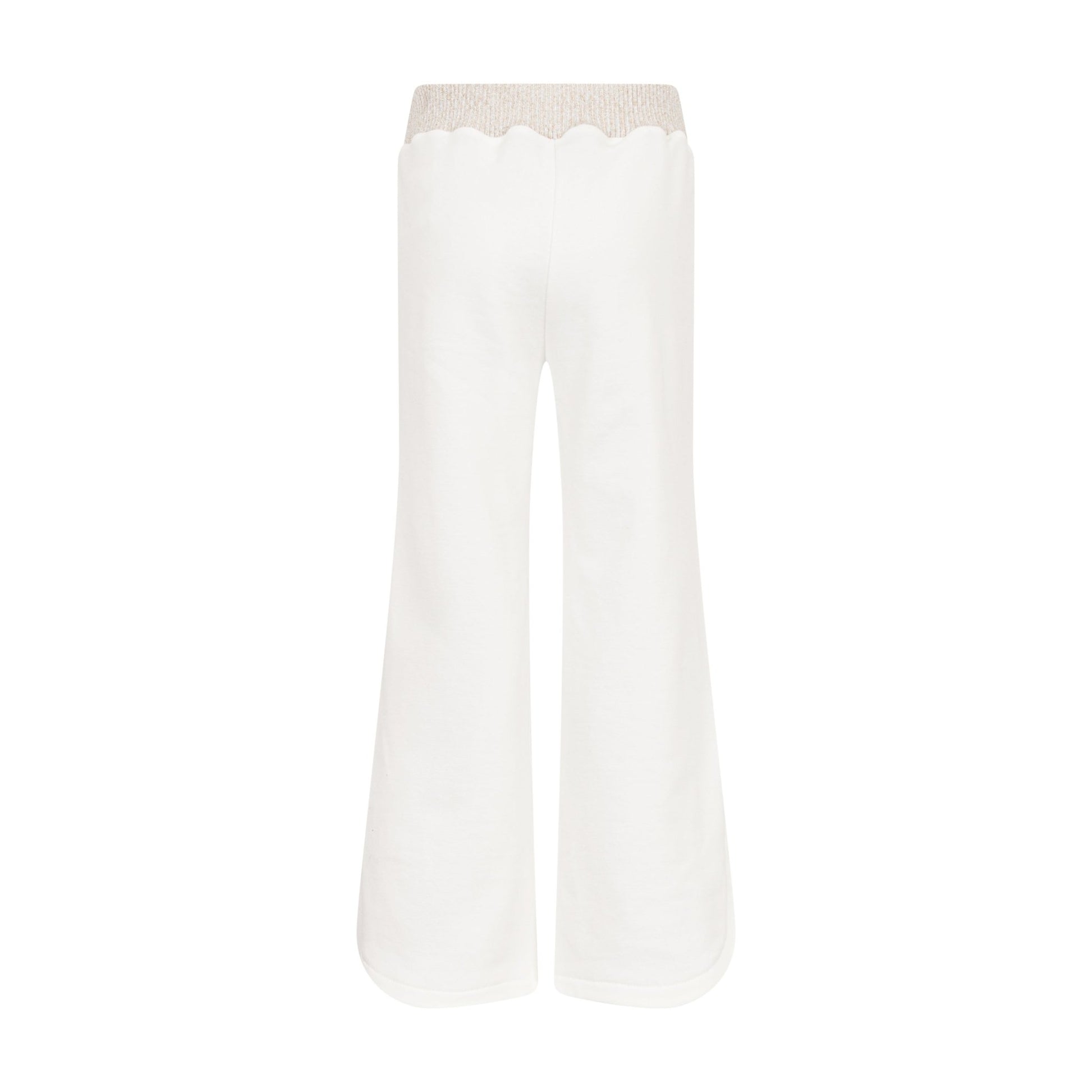 MX6B60 PANTALONE BIANCO A ZAMPA CON LOGO IN STRASS MISSONI - Angel Luxury