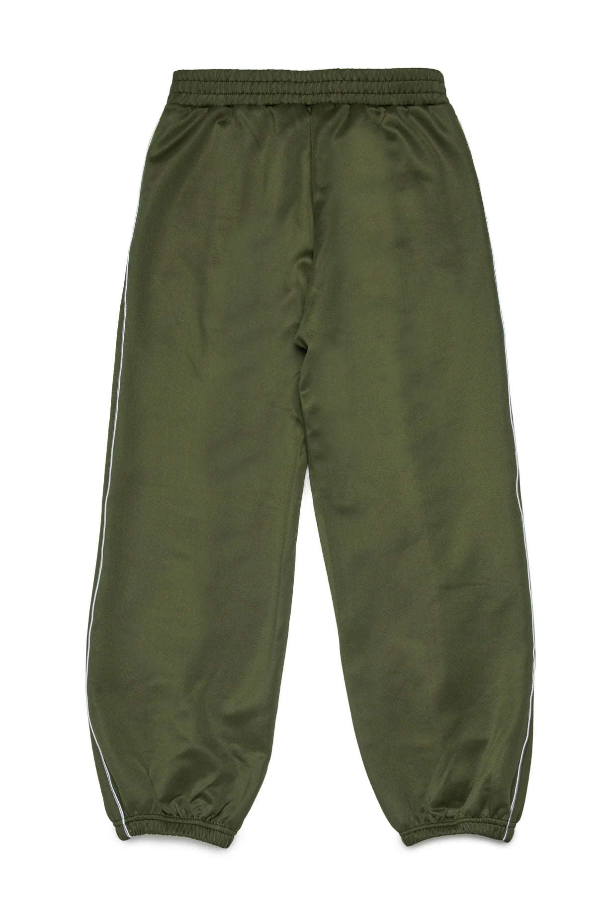 PANTALONE ACETATO VERDE CON LOGO ROSSO DIESEL - Angel Luxury
