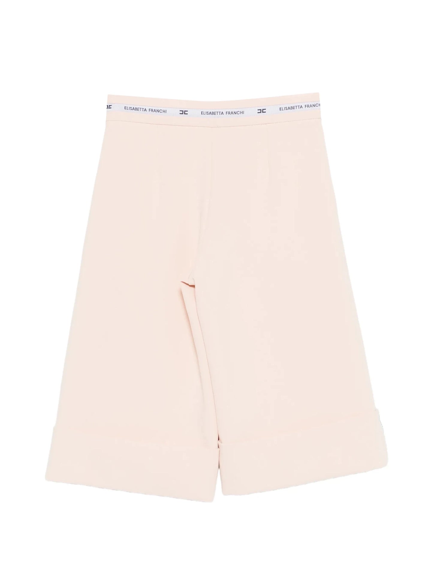 PANTALONE AL GINOCCHIO ROSA CON NASTRO LOGATO ELISABETTA FRANCHI - Angel Luxury