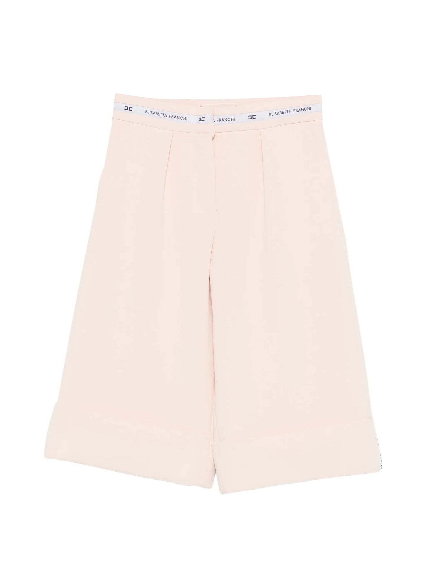 PANTALONE AL GINOCCHIO ROSA CON NASTRO LOGATO ELISABETTA FRANCHI - Angel Luxury