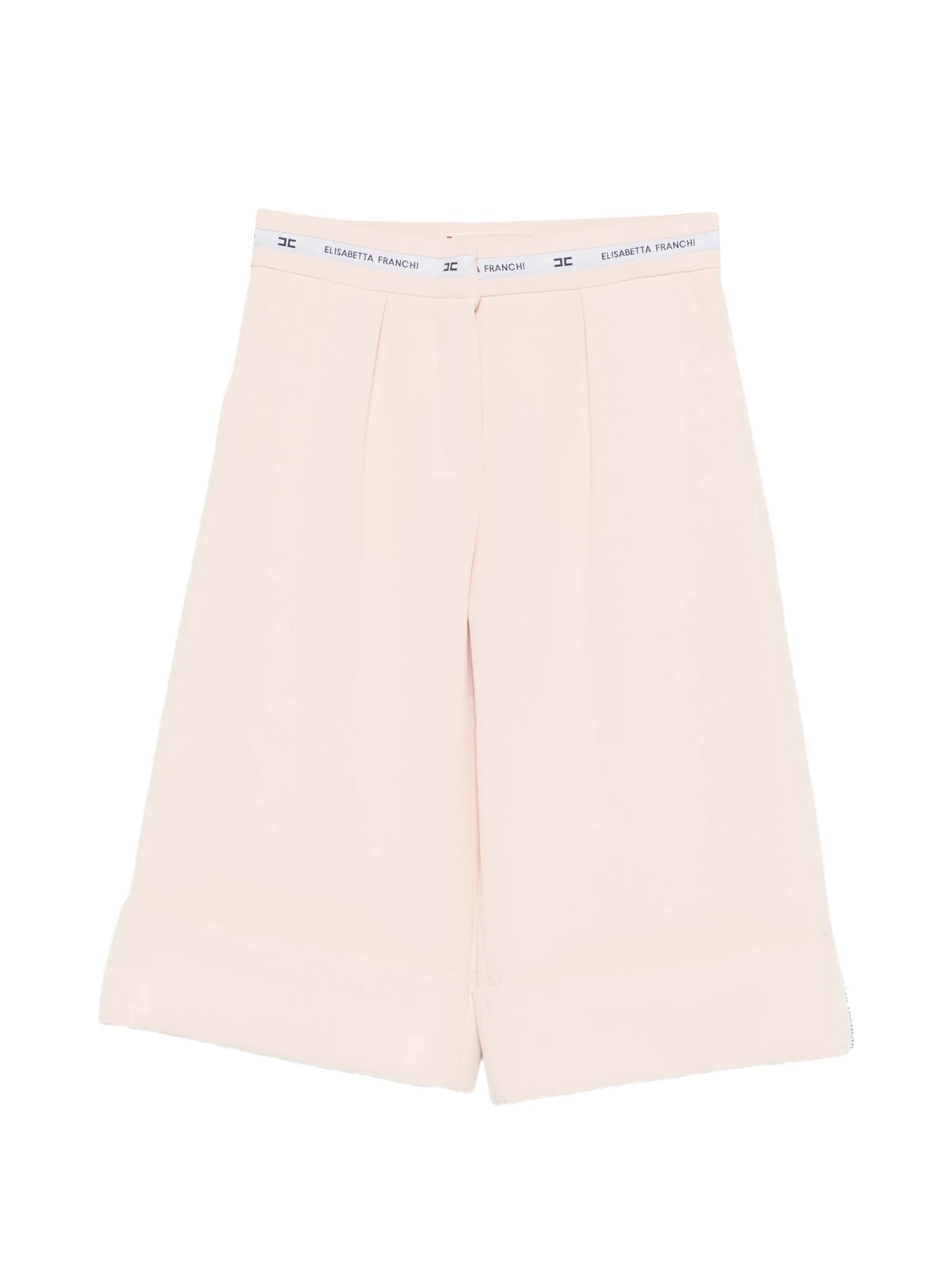 PANTALONE AL GINOCCHIO ROSA CON NASTRO LOGATO ELISABETTA FRANCHI - Angel Luxury