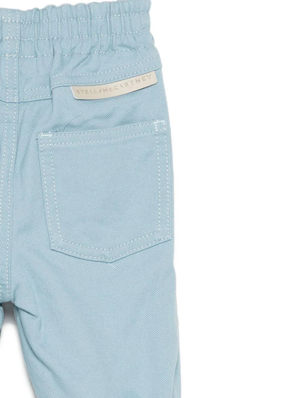 PANTALONE AZZURRO CON ELASTICO IN VITA STELLA MCCARTNEY - Angel Luxury