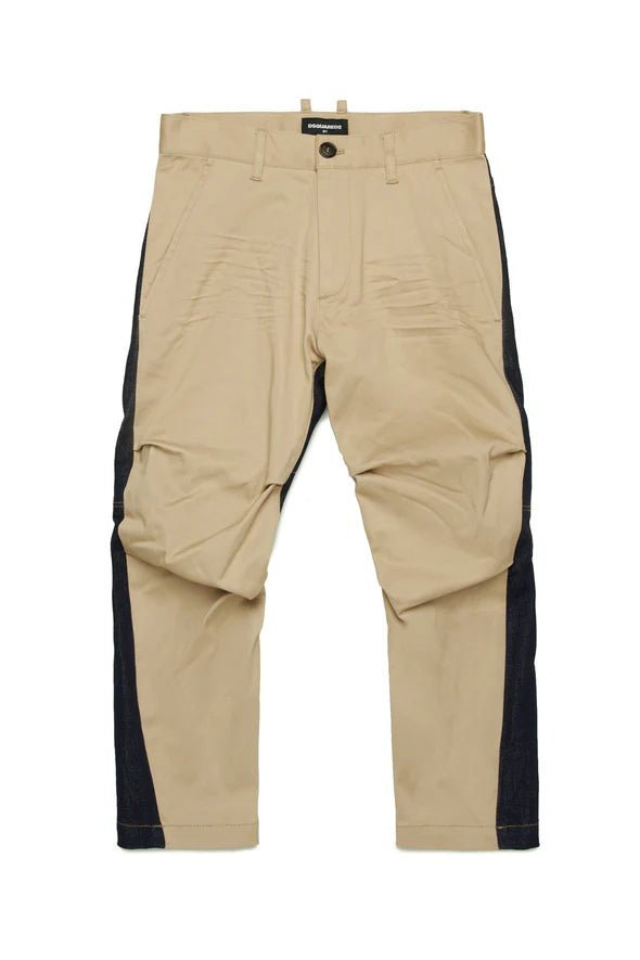 PANTALONE BEIGE E IN DENIM DSQUARED2 - Angel Luxury
