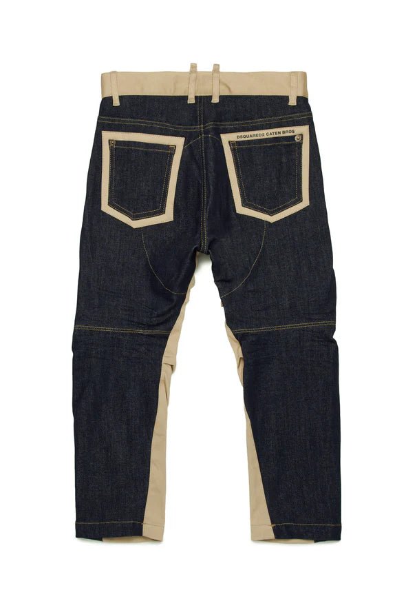 PANTALONE BEIGE E IN DENIM DSQUARED2 - Angel Luxury