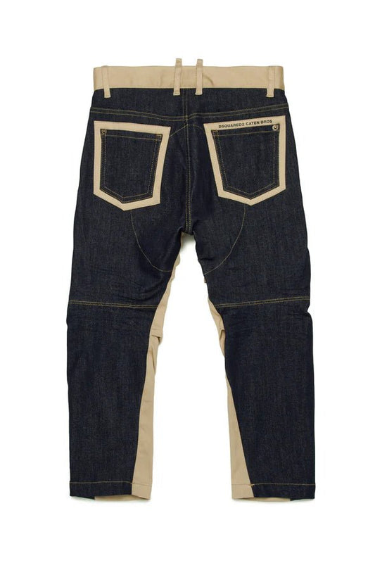 PANTALONE BEIGE E IN DENIM DSQUARED2 - Angel Luxury