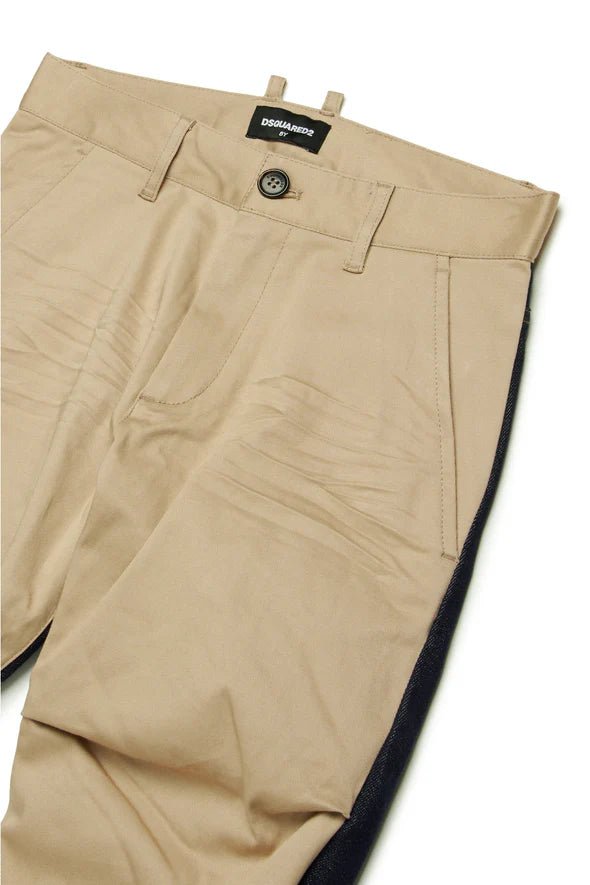 PANTALONE BEIGE E IN DENIM DSQUARED2 - Angel Luxury