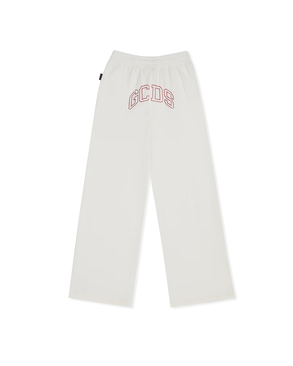 PANTALONE BIANCO CON LOGO BORDEAUX GCDS - Angel Luxury