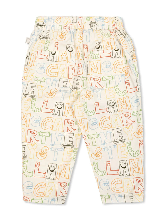 PANTALONE BIANCO CON LOGO MULTICOLOR STELLA MCCARTNEY - Angel Luxury