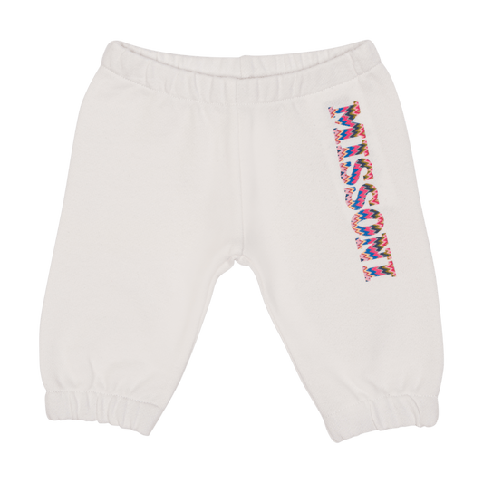 PANTALONE BIANCO CON LOGO MULTICOLORE MISSONI - Angel Luxury
