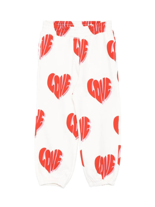 PANTALONE BIANCO CON SCRITTA LOVE ROSSA STELLA MCCARTNEY - Angel Luxury