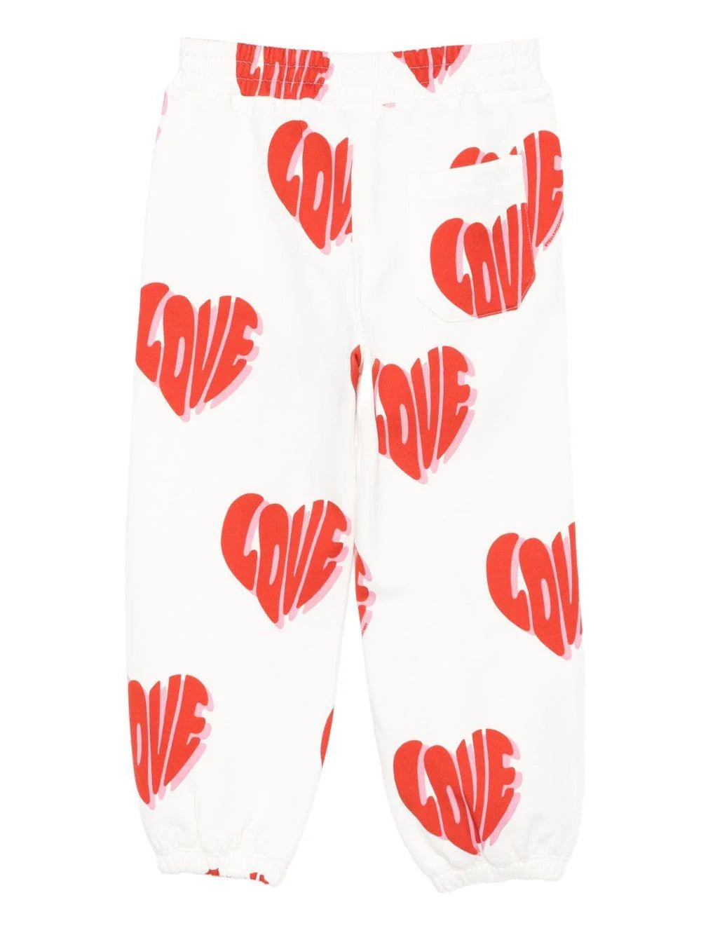 PANTALONE BIANCO CON SCRITTA LOVE ROSSA STELLA MCCARTNEY - Angel Luxury