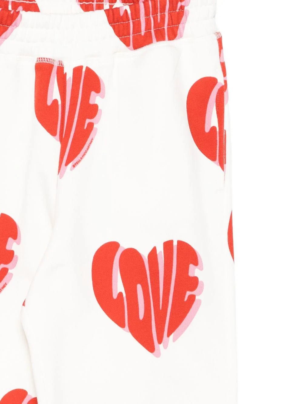 PANTALONE BIANCO CON SCRITTA LOVE ROSSA STELLA MCCARTNEY - Angel Luxury