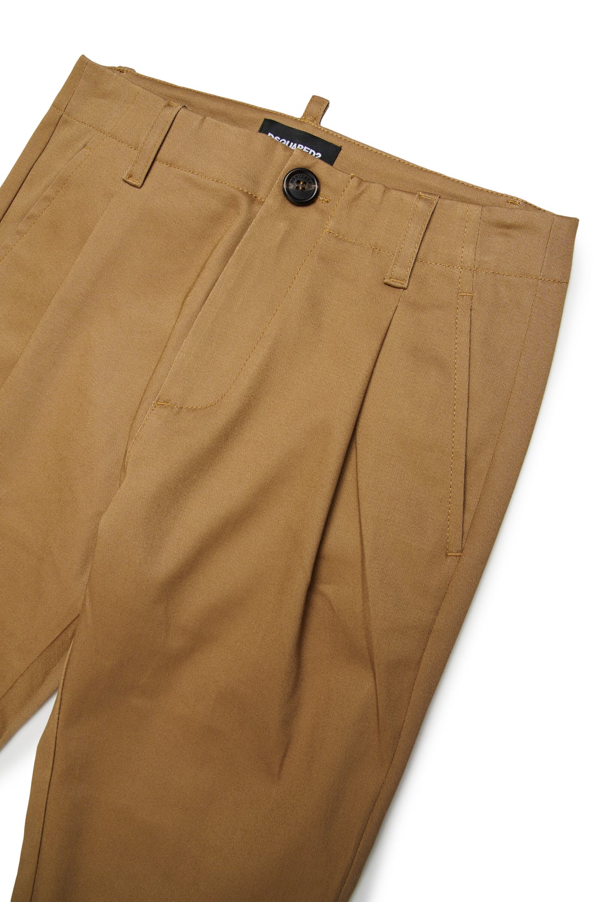 PANTALONE BISCOTTO CON LOGO RICAMATO NERO DSQUARED2 - Angel Luxury