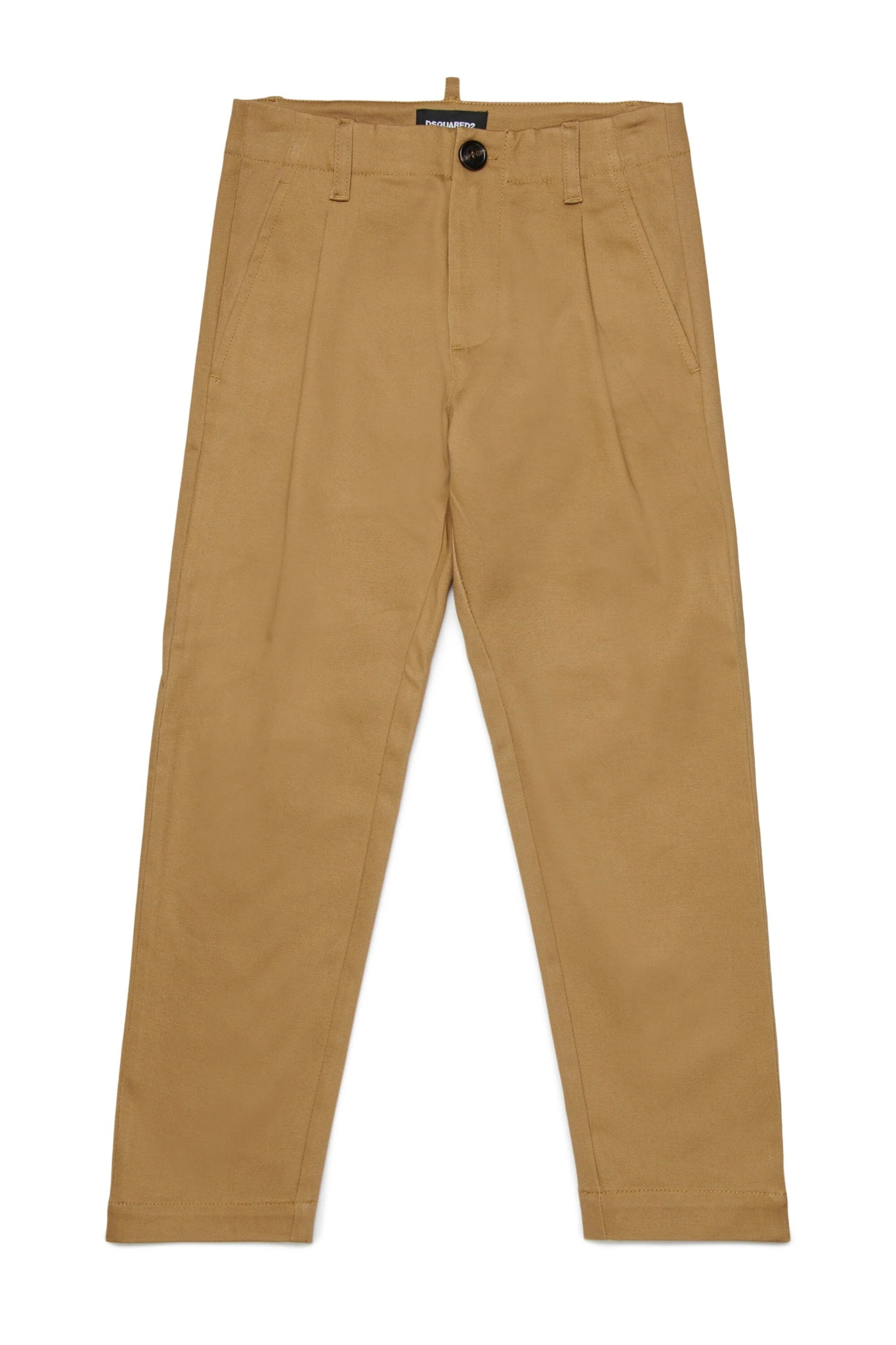 PANTALONE BISCOTTO CON LOGO RICAMATO NERO DSQUARED2 - Angel Luxury