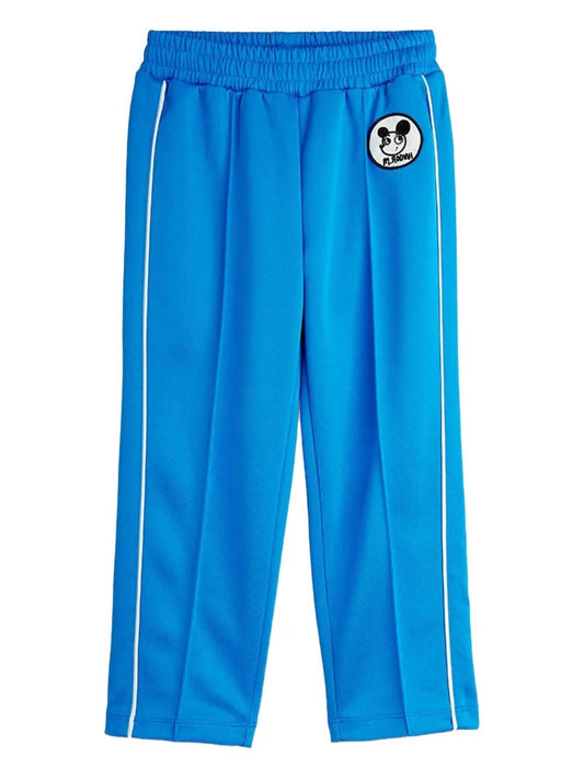 PANTALONE BLU CON BANDE LATERALI BIANCHE CON TOPOLINO DI MINI RODINI - Angel Luxury