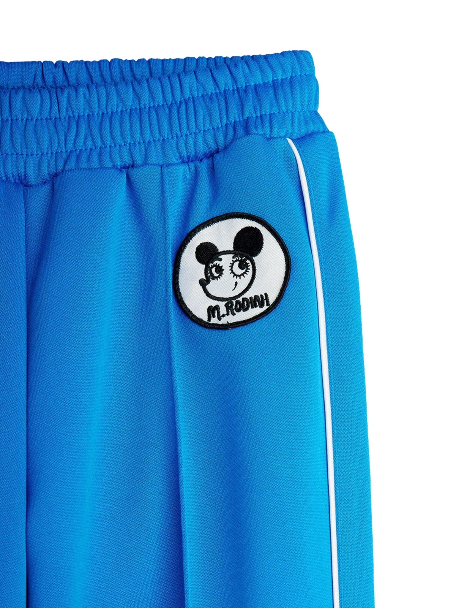 PANTALONE BLU CON BANDE LATERALI BIANCHE CON TOPOLINO DI MINI RODINI - Angel Luxury