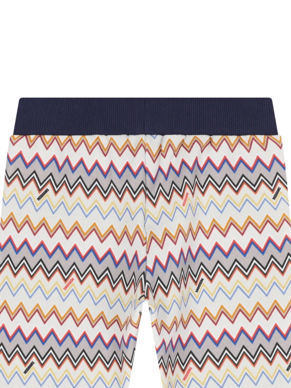 PANTALONE BLU CON FANTASIA A ZIG ZAG MULTICOLORE MISSONI - Angel Luxury