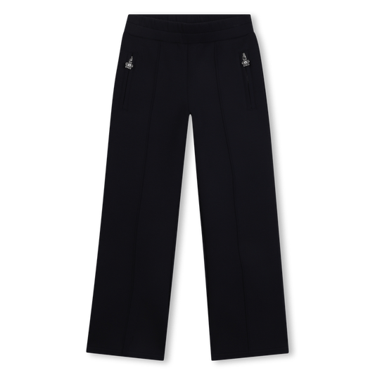 PANTALONE BLU CON LOGO SUL RETRO BRILLANTINATO MARC JACOBS - Angel Luxury