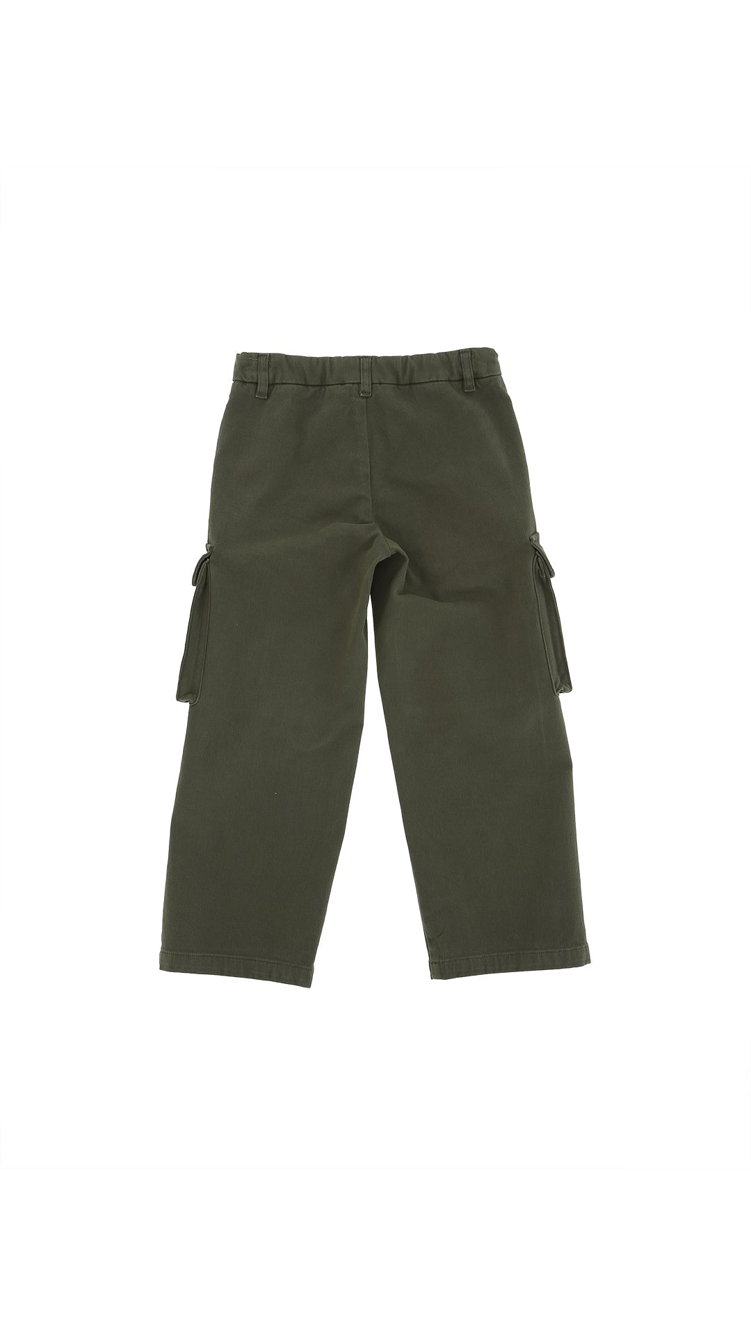 PANTALONE CARGO VERDE MILITARE CON LOGO IN RICAMO DONDUP - Angel Luxury