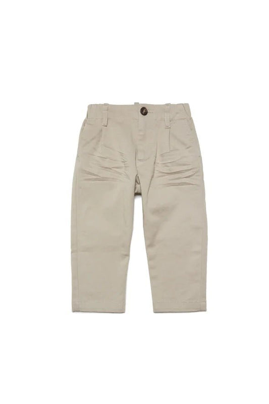PANTALONE CHINO IN GABARDINA CON PATCH LOGO SURF DSQUARED2 - Angel Luxury