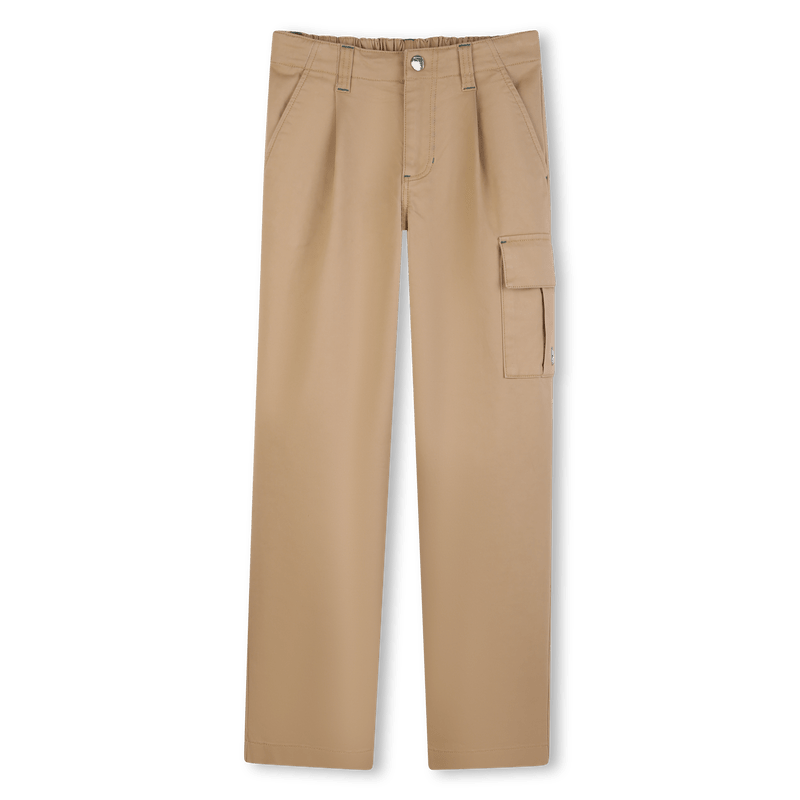 PANTALONE CON TASCHE BEIGE KIDS AROUND - Angel Luxury