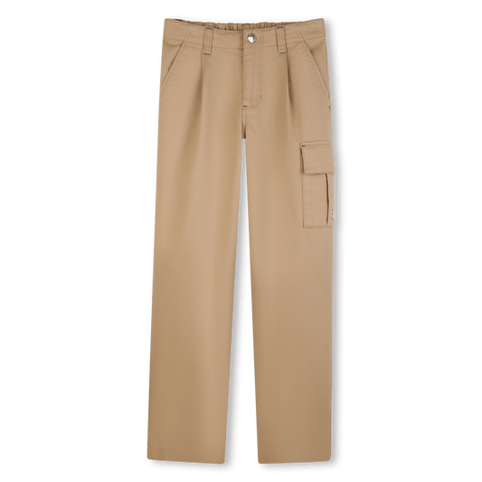 PANTALONE CON TASCHE BEIGE KIDS AROUND - Angel Luxury