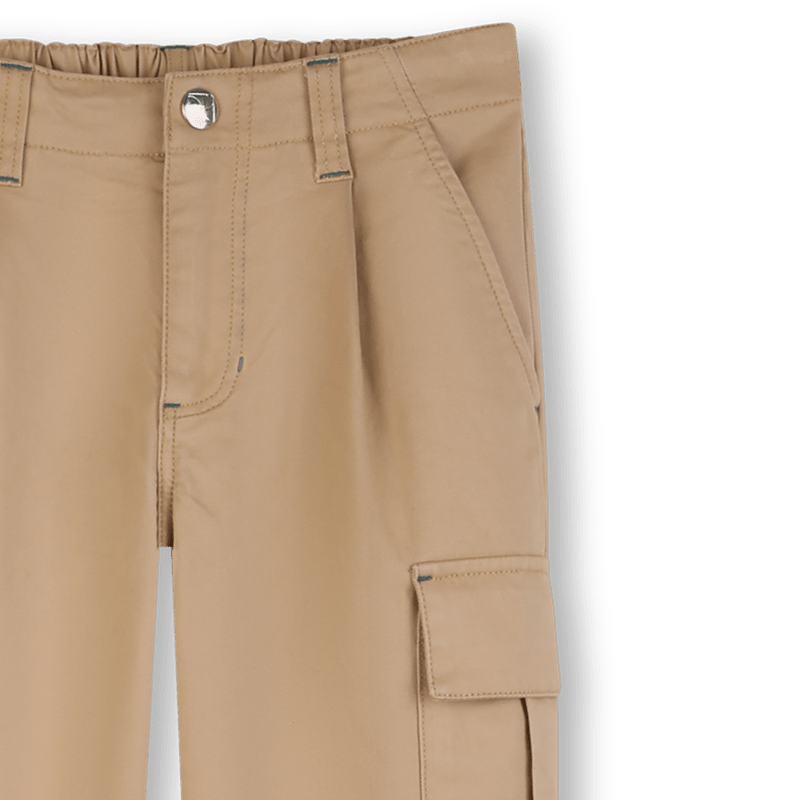 PANTALONE CON TASCHE BEIGE KIDS AROUND - Angel Luxury