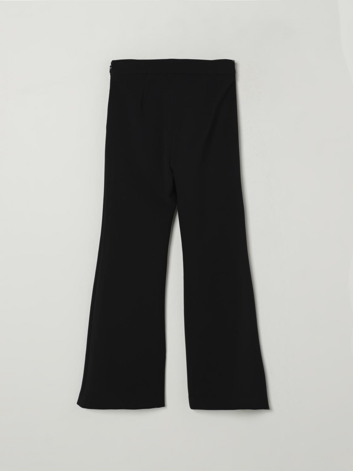 PANTALONE CON TASCHE FINTE NERO/MILK ELISABETTA FRANCHI - Angel Luxury