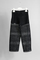 Pantalone Elisabetta Franchi nero in pizzo - Angel Luxury