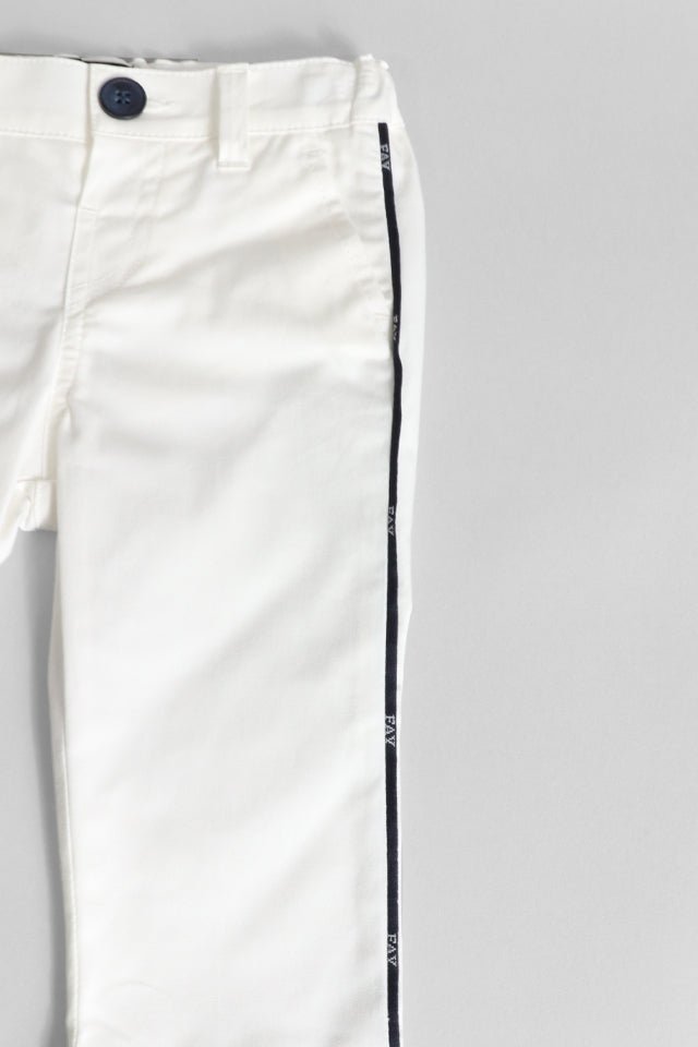 Pantalone Fay bianco con righino - Angel Luxury