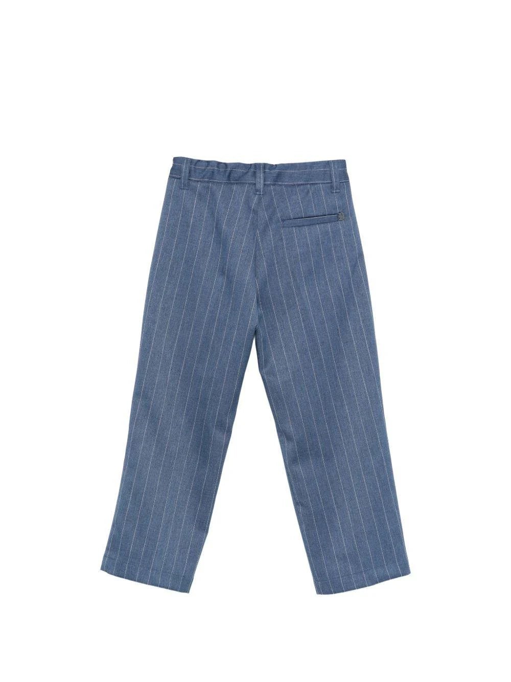 PANTALONE GESSATO BLU DONDUP - Angel Luxury