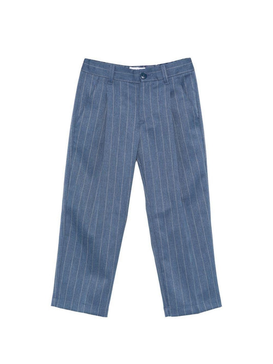 PANTALONE GESSATO BLU DONDUP - Angel Luxury