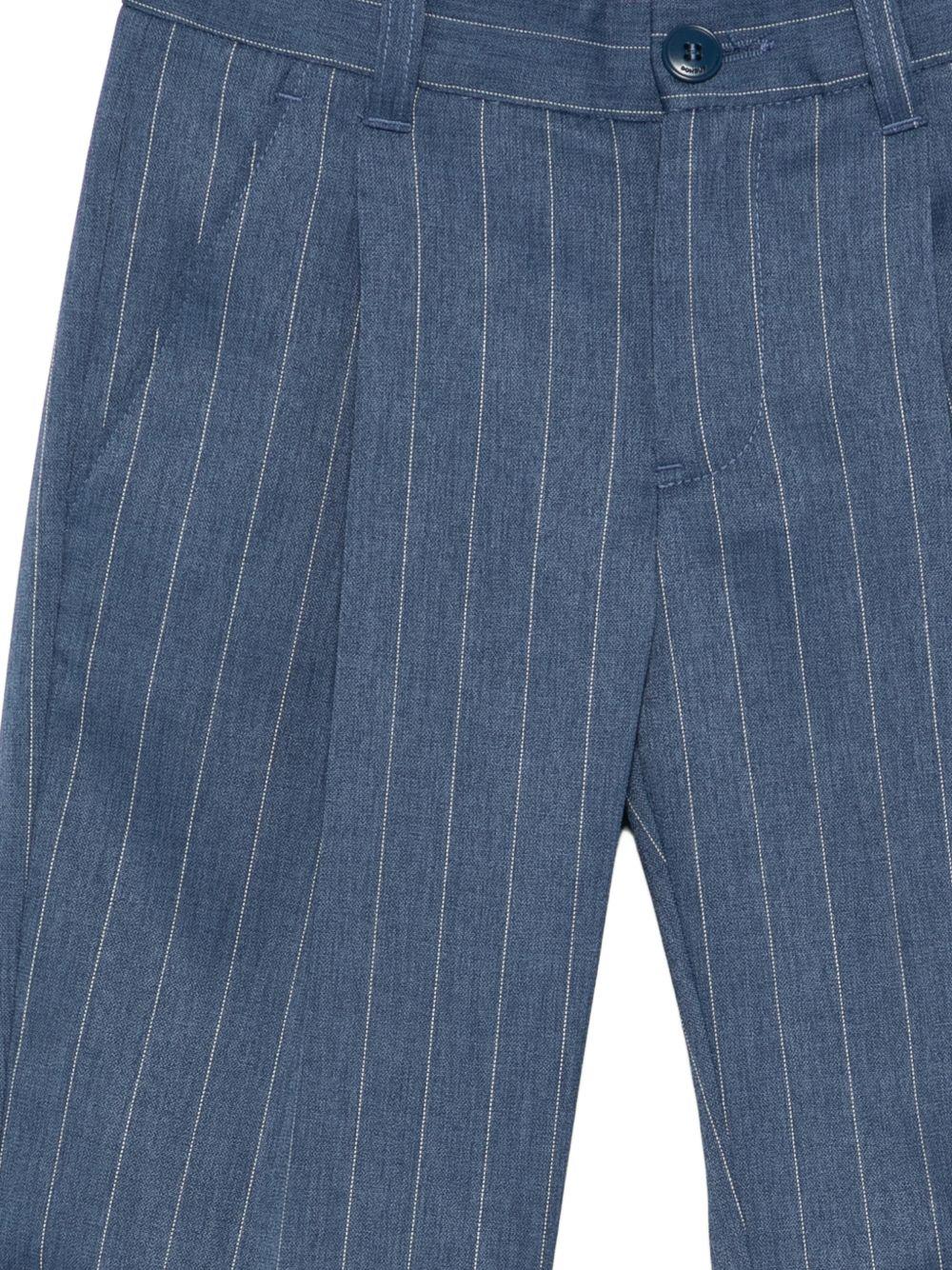 PANTALONE GESSATO BLU DONDUP - Angel Luxury