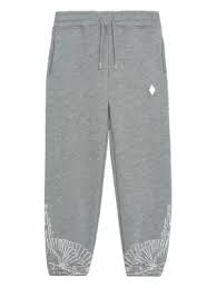 PANTALONE GRIGIO CON LOGO BINACO MARCELO BURLON - Angel Luxury