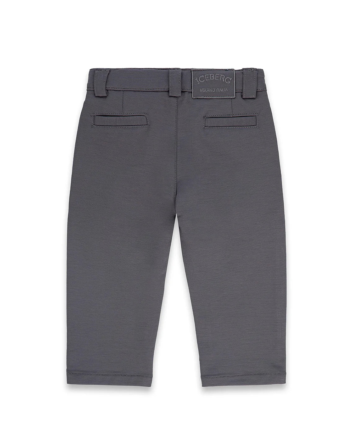 PANTALONE GRIGIO CON LOGO RICAMATO ICEBERG - Angel Luxury