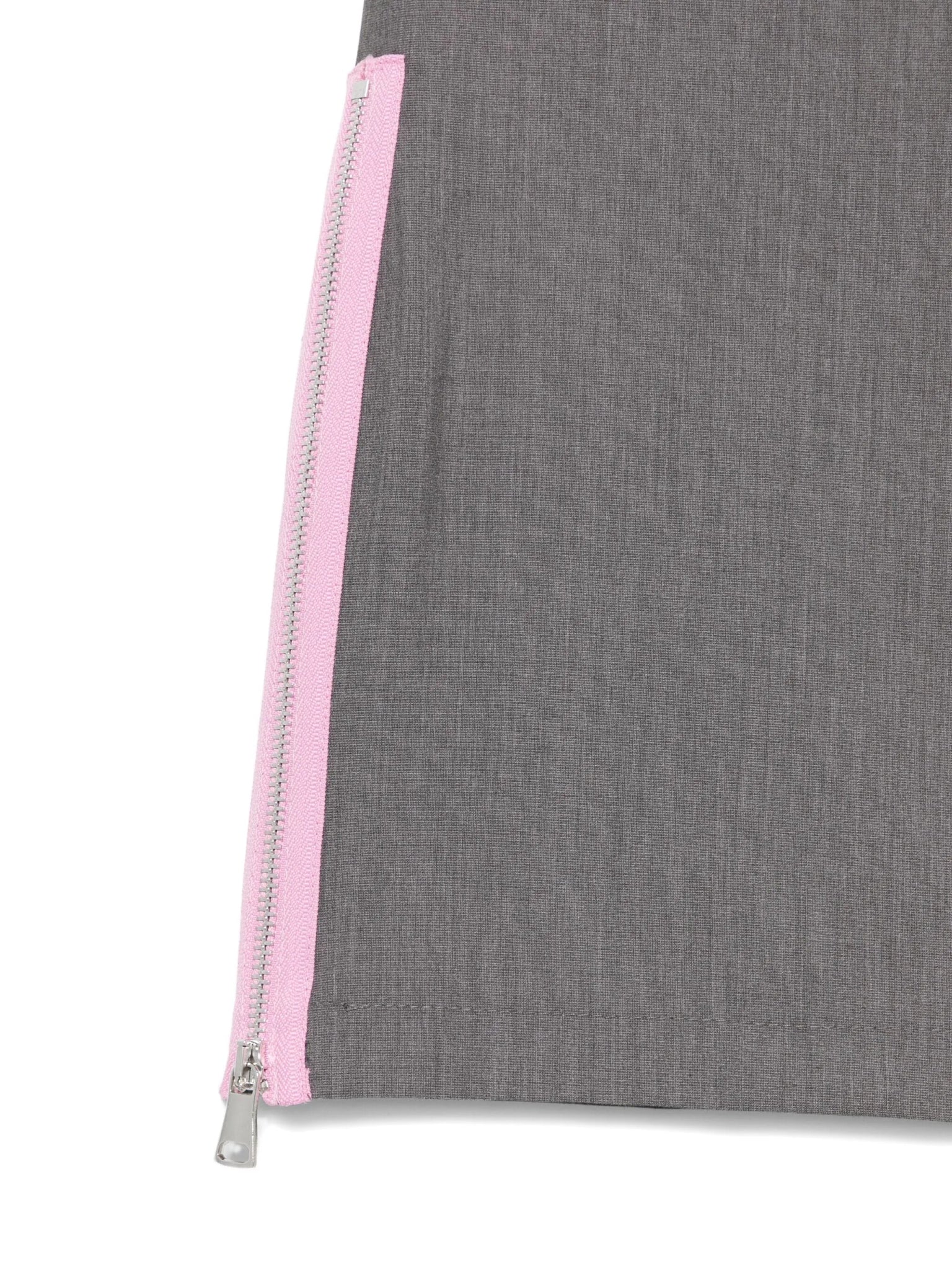PANTALONE GRIGIO CON ZIP LATERALE ROSA MSGM - Angel Luxury