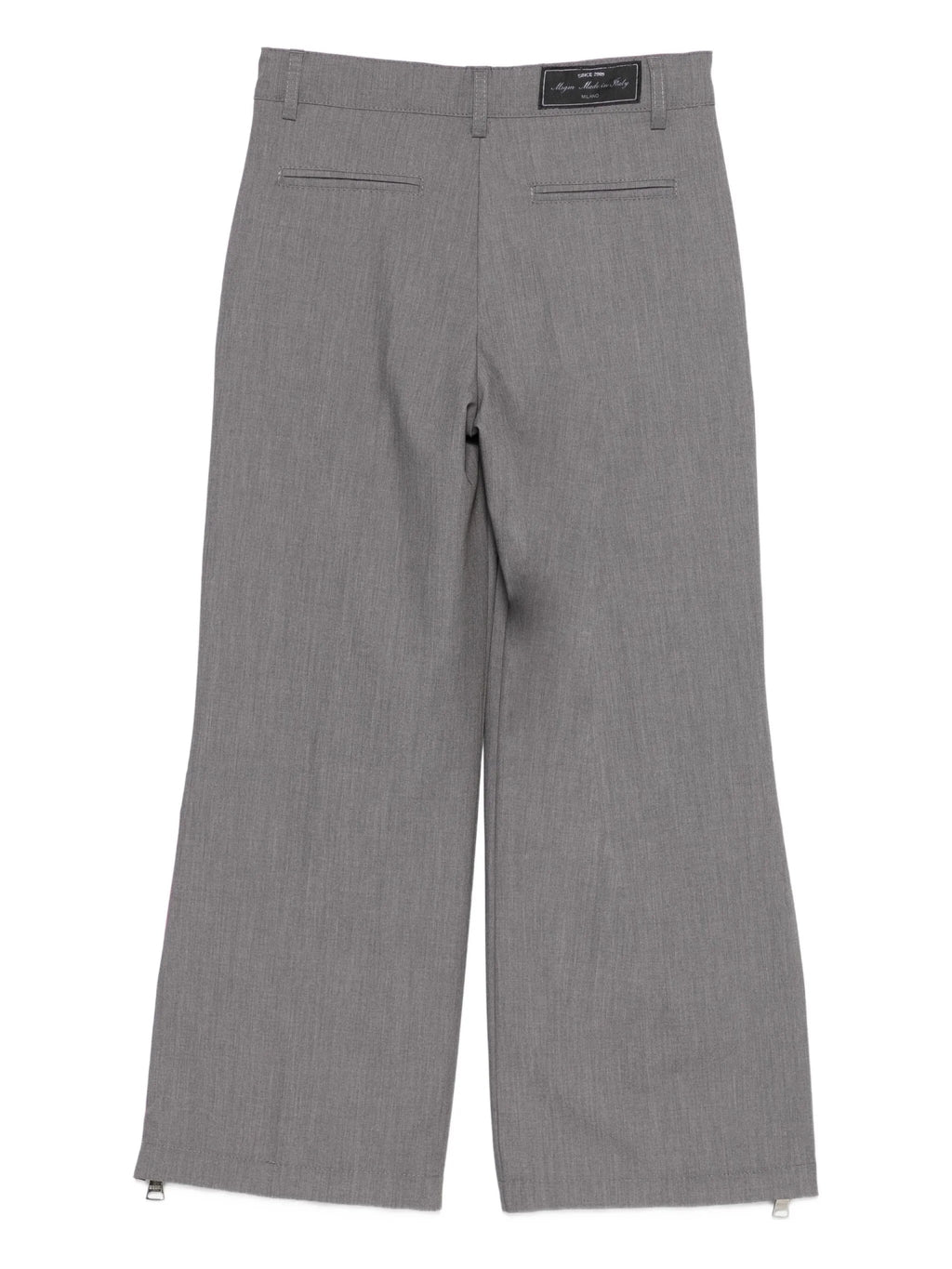 PANTALONE GRIGIO CON ZIP LATERALE ROSA MSGM - Angel Luxury