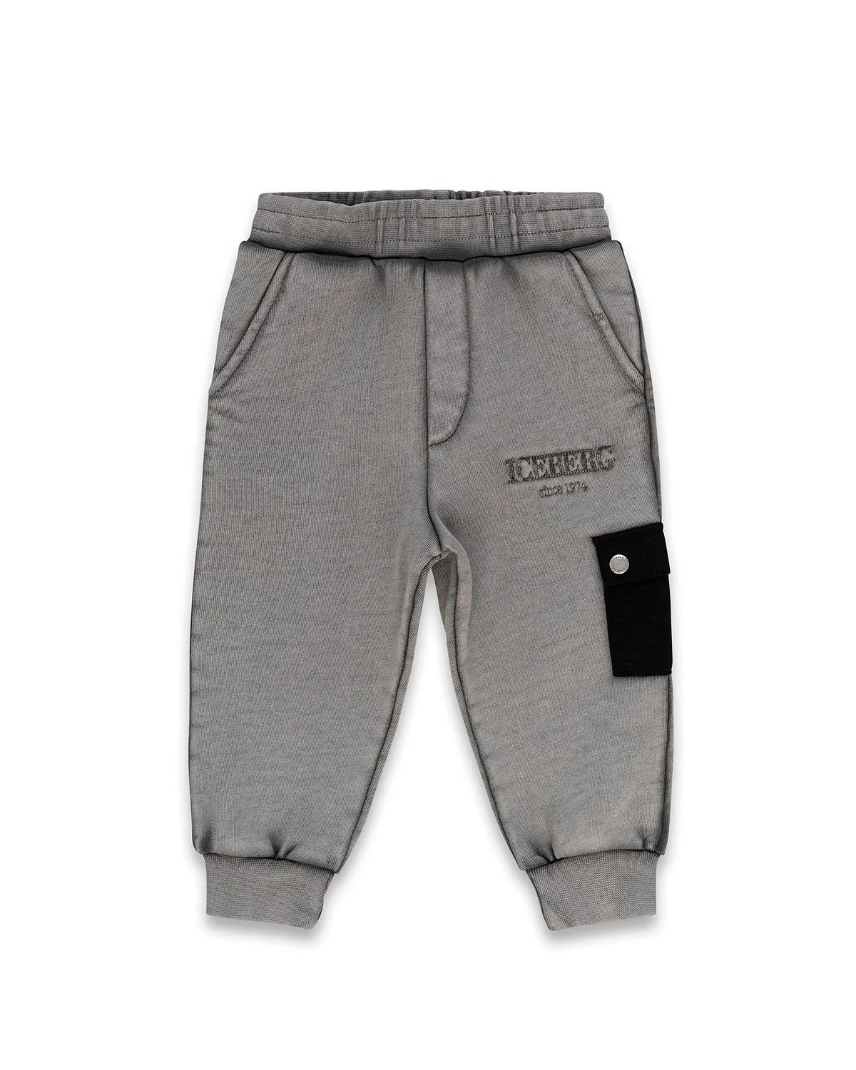 PANTALONE GRIGIO SFUMATO CON TASCHINO NERO ICEBERG - Angel Luxury