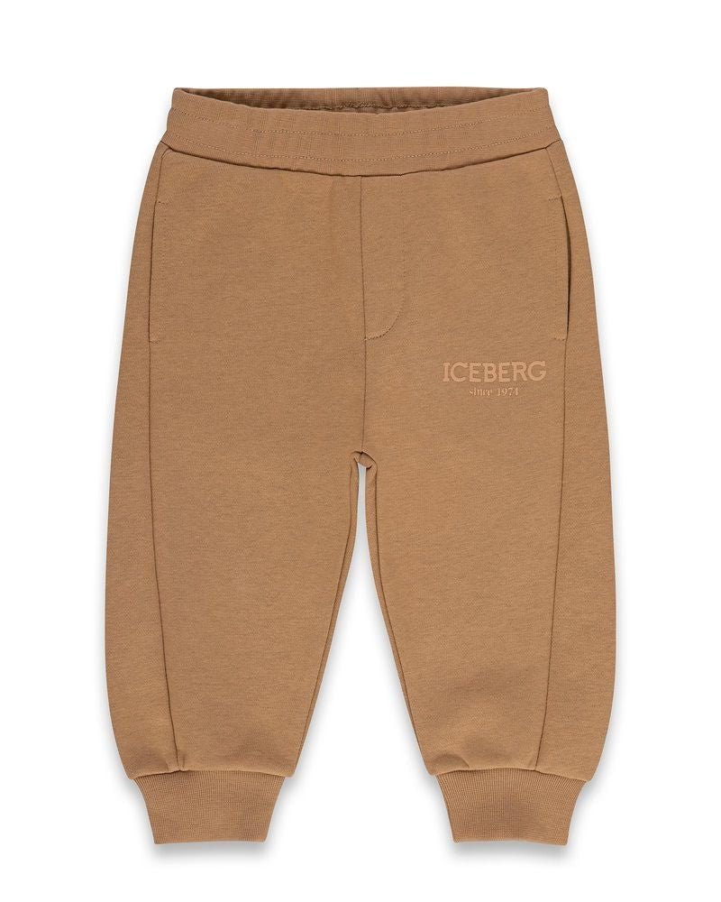 PANTALONE IN FELPA BEIGE ICEBERG - Angel Luxury