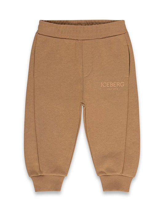 PANTALONE IN FELPA BEIGE ICEBERG - Angel Luxury