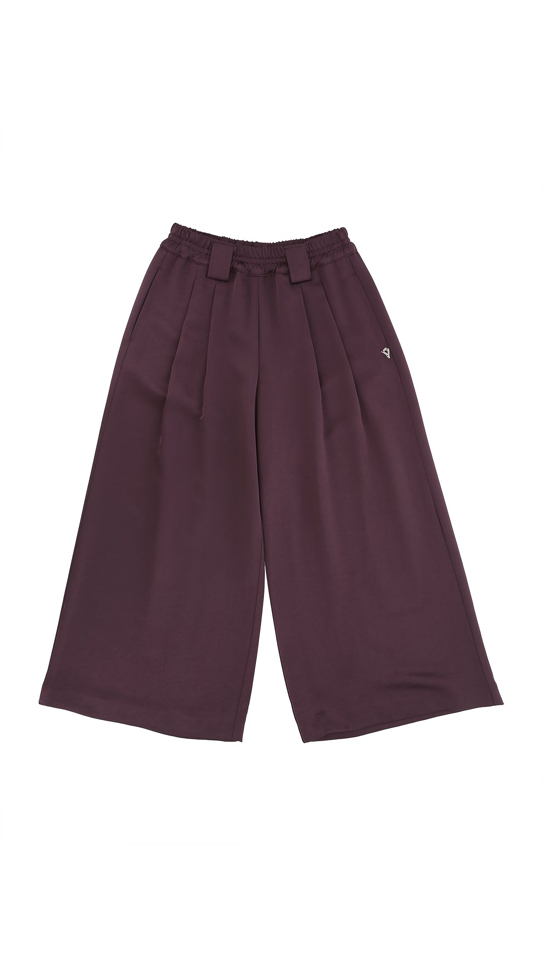 PANTALONE IN RASO A ZAMPA PRUGNA DONDUP - Angel Luxury
