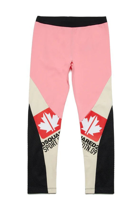 PANTALONE LEGGINGS MUTI - LAYER CON LOGO DSQUARED2 - Angel Luxury