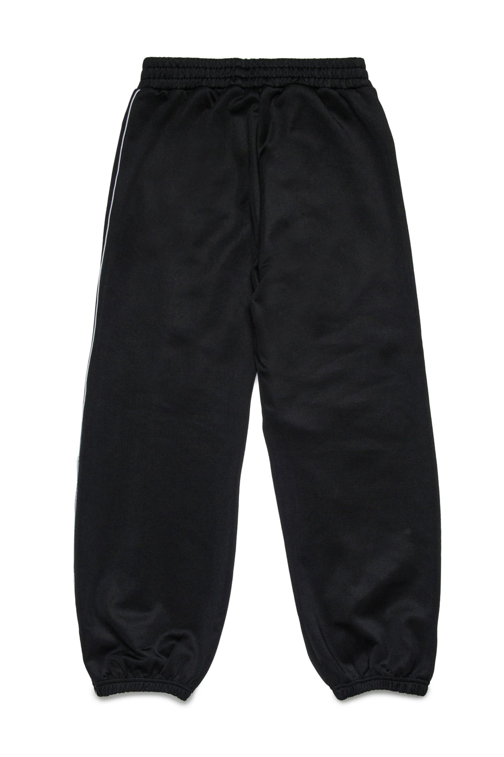 PANTALONE NERO ACETATO CON LOGO ROSSO DIESEL - Angel Luxury