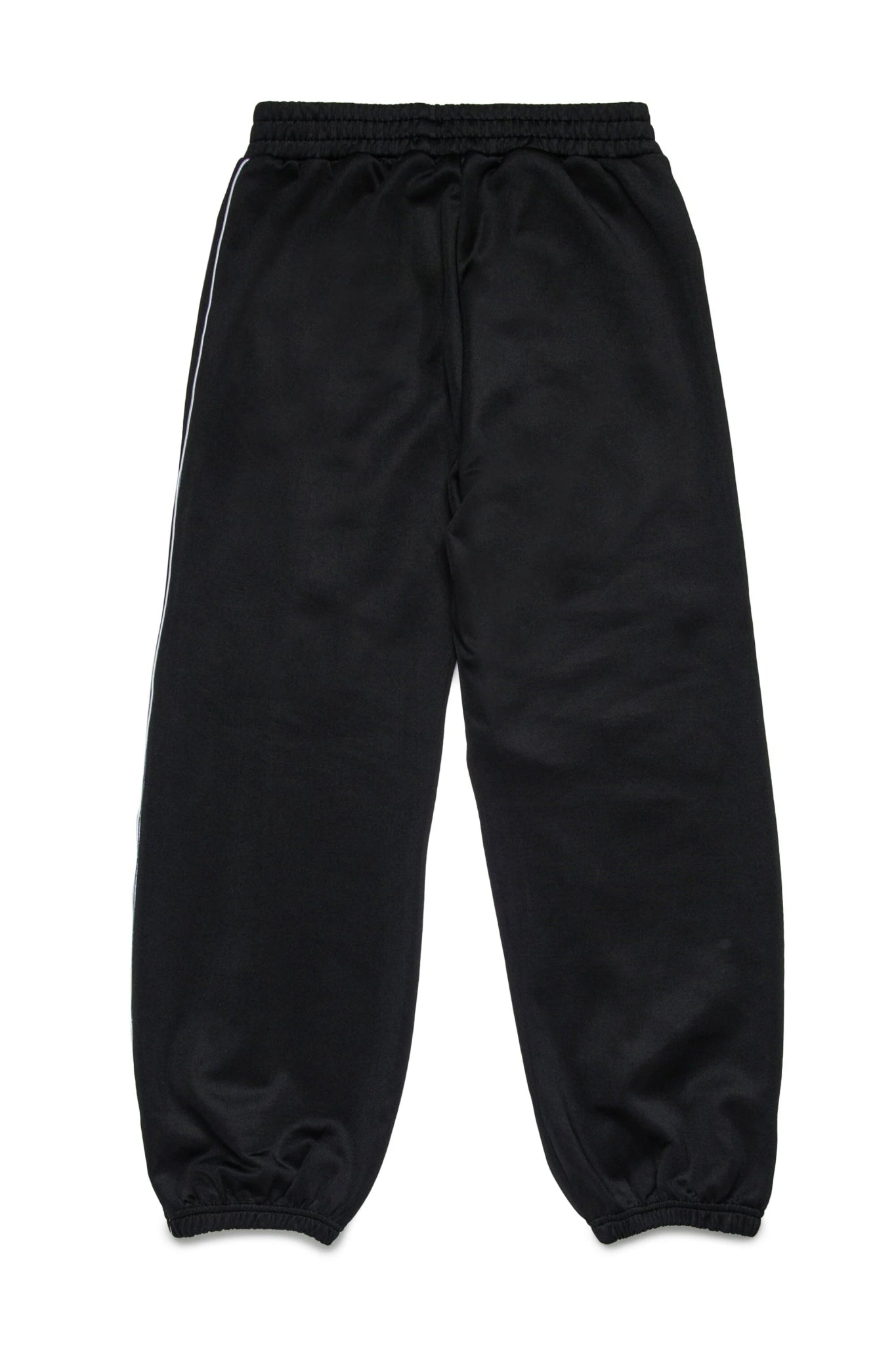 PANTALONE NERO ACETATO CON LOGO ROSSO DIESEL - Angel Luxury