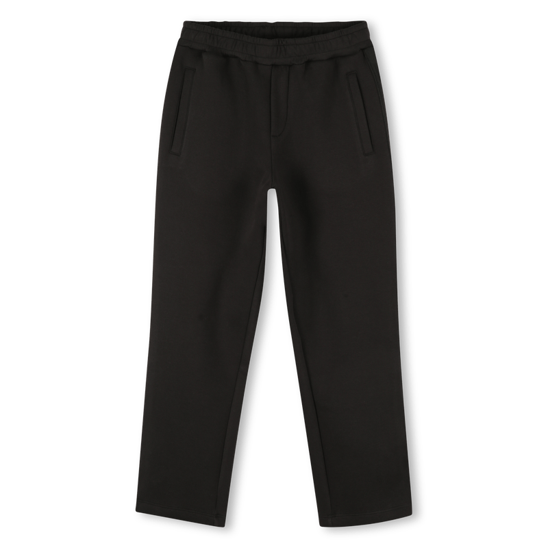 PANTALONE NERO CON BANDE LATERALI LOGATE KARL LAGERFELD - Angel Luxury