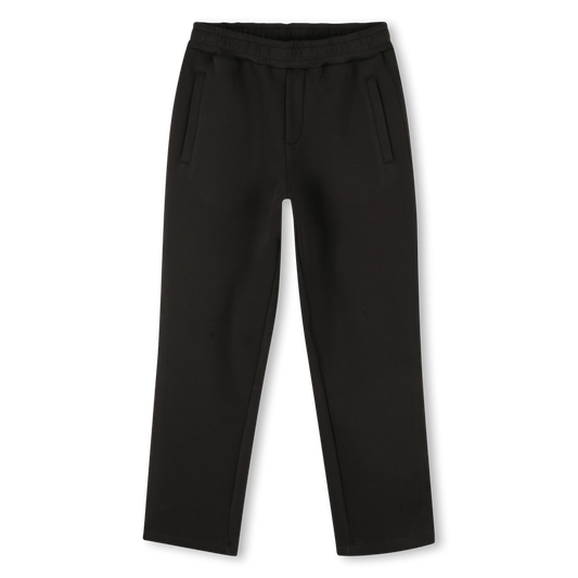 PANTALONE NERO CON BANDE LATERALI LOGATE KARL LAGERFELD - Angel Luxury
